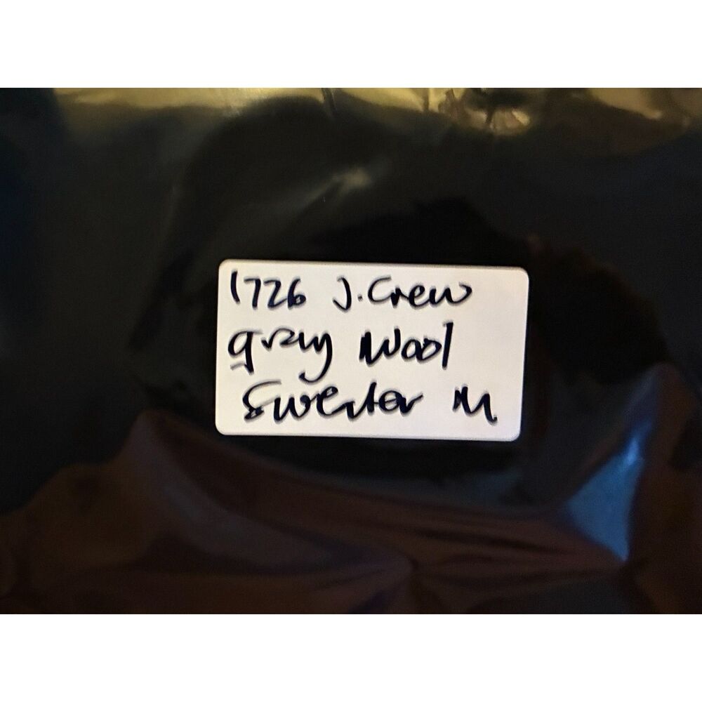 J. CREW Gray Merino Wool V Neck Pullover Sweater Top Women's Size Small - Picture 9 of 9